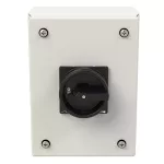 P1-25/SE1/SVB-SW/HI11 Rozłącznik ZAŁ-WYŁ, 3 bieg.+1NO+1NC, 25A, w obudowie ze stali, pokrętło pokrętło czarne z blokadą na kłódkę