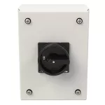 P1-25/SE1/SVB-SW/HI11 Rozłącznik ZAŁ-WYŁ, 3 bieg.+1NO+1NC, 25A, w obudowie ze stali, pokrętło pokrętło czarne z blokadą na kłódkę