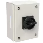 P1-25/SE1/SVB-SW/HI11 Rozłącznik ZAŁ-WYŁ, 3 bieg.+1NO+1NC, 25A, w obudowie ze stali, pokrętło pokrętło czarne z blokadą na kłódkę