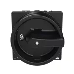 T0-4-15682/EA/SVB-SW Rozłącznik główny, 6 bieg. + 1 NO + 1 NC, 20 A, funkcja awaryjnego zatrzymania , 90 °, blok. na kłódkę w pozycji Wył., montaż natablicowy, pokrętło czarne z blokadą na kłódkę