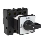 P1-32/E/N Przełącznik Zał.-Wył., 3 bieg. + N, 32 A, montaż natablicowy, pokrętło czarne bez możliwości blokady