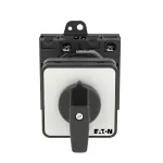 T3-1-8210/Z Przełącznik zasilania, Styki: 2, 32 A, tabliczka: 1-0-2, 60 °, bez samopowrotu, montaż rozłączny, pokrętło czarne bez możliwości blokady