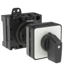 T3-1-8210/Z Przełącznik zasilania, Styki: 2, 32 A, tabliczka: 1-0-2, 60 °, bez samopowrotu, montaż rozłączny, pokrętło czarne bez możliwości blokady