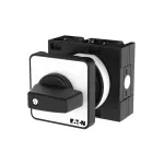 T3-1-8200/E Przełącznik Zał.-Wył., Styki: 2, 32A, tabliczka: 0-1, 90°, bez samopowrotu, montaż natablicowy, pokrętło czarne bez możliwości blokady