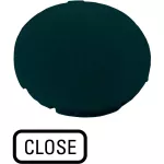 M22-XD-S-GB2 Wkładka przycisku, płaska czarna,z opis