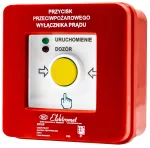 Wyłacznik alarmowy PPWP-7 B 4 tory prądowe 12A NO-NO NC-NO, natynkowy, przyciskowy diody czerw/ziel 230V AC lub 24V DC