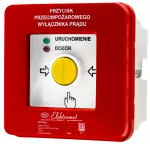 Wyłacznik alarmowy PPWPp-7 B 4 tory prądowe 12A NO-NO NC-NO, podtynkowy, przyciskowy diody czerw/ziel 230V AC lub 24V DC