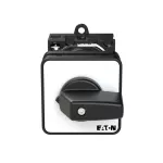 T0-1-8220/Z Przełącznik zasilania, Styki: 2, 20 A, tabliczka: 1-2, 90 °, bez samopowrotu, montaż rozłączny, pokrętło czarne bez możliwości blokady