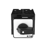 T3-6-15866/E Przełącznik nawrotny, 2 prędkości, Styki: 12, 32 A, tabliczka: 2-1-0-1-2, 60 °, bez samopowrotu, montaż natablicowy, pokrętło czarne bez możliwości blokady