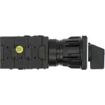 T0-6-15866/EZ Przełącznik nawrotny, 2 prędkości, Styki: 12, 20 A, tabliczka: 2-1-0-1-2, 60 °, bez samopowrotu, montaż natablicowy 22,3 mm, pokrętło czarne bez możliwości blokady