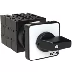 T0-5-8369/E Przełącznik zasilania, Styki: 10, 20 A, tabliczka: 1-2, 90 °, bez samopowrotu, montaż natablicowy, pokrętło czarne bez możliwości blokady