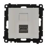 Simon 55 WMDA-P95XX8-143 Gniazdo HDMI 2.1 (moduł); Aluminium mat