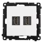 Simon 55 WMDA-P95XX9-114 Gniazdo HDMI 2.1 podwójne (moduł); Jasnoszary mat