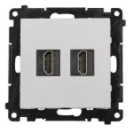 Simon 55 WMDA-P95XX9-143 Gniazdo HDMI 2.1 podwójne (moduł); Aluminium mat