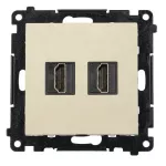 Simon 55 WMDA-P95XX9-144 Gniazdo HDMI 2.1 podwójne (moduł); Szampański mat