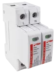 Ogranicznik przepięć typ T1+T2, 2 bieguny, Limp: 12,5 kA (10/350), In: 30kA (8/20), Imax: 60kA, Uc: 275V AC RSP-T1T2-AC 12.5/2P
