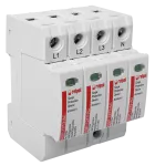 Ogranicznik przepięć typ T2+T3, 4 bieguny, In: 10kA (8/20), Imax: 20kA, Uc: 275-385V RSP-T2T3-AC/4P