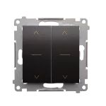 Simon 54 WMDL-043XXN-048 Łącznik roletowy podwójny trójpozycyjny 1-0-2 (moduł) 10 A, 250 V~, szybkozłącza; antracyt