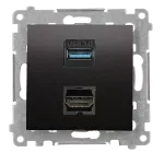 Simon 54 WMDH-0XXXX3-048 Gniadzo HDMI 1,4 + USB 3.0; antracyt