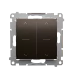 Simon 54 WMDL-040124-046 Przycisk roletowy podwójny trójpozycyjny 1-0-2 (moduł) 10 A, 250 V~, szybkozłącza; brąz mat