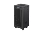 SZAFA INSTALACYJNA RACK STOJĄCA 19" 24U 600X600 CZARNA DRZWI PERFOROWANE LCD LANBERG (FLAT PACK) V2