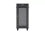 SZAFA INSTALACYJNA RACK STOJĄCA 19" 24U 600X600 CZARNA DRZWI PERFOROWANE LCD LANBERG (FLAT PACK) V2