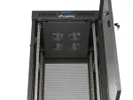 SZAFA INSTALACYJNA RACK STOJĄCA 19" 24U 600X600 CZARNA DRZWI PERFOROWANE LCD LANBERG (FLAT PACK) V2