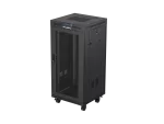 SZAFA INSTALACYJNA RACK STOJĄCA 19" 24U 600X600 CZARNA DRZWI PERFOROWANE LCD LANBERG (FLAT PACK) V2