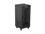 SZAFA INSTALACYJNA RACK STOJĄCA 19" 24U 600X600 CZARNA DRZWI PERFOROWANE LCD LANBERG (FLAT PACK) V2