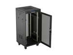 SZAFA INSTALACYJNA RACK STOJĄCA 19" 24U 600X600 CZARNA DRZWI PERFOROWANE LCD LANBERG (FLAT PACK) V2