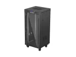 SZAFA INSTALACYJNA RACK STOJĄCA 19" 24U 600X600 CZARNA DRZWI PRZESZKLONE LCD LANBERG (FLAT PACK) V2