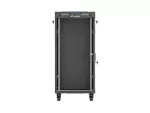 SZAFA INSTALACYJNA RACK STOJĄCA 19" 24U 600X600 CZARNA DRZWI PRZESZKLONE LCD LANBERG (FLAT PACK) V2