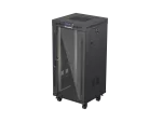 SZAFA INSTALACYJNA RACK STOJĄCA 19" 24U 600X600 CZARNA DRZWI PRZESZKLONE LCD LANBERG (FLAT PACK) V2