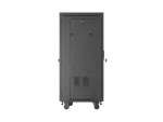 SZAFA INSTALACYJNA RACK STOJĄCA 19" 24U 600X600 CZARNA DRZWI PRZESZKLONE LCD LANBERG (FLAT PACK) V2