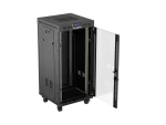 SZAFA INSTALACYJNA RACK STOJĄCA 19" 24U 600X600 CZARNA DRZWI PRZESZKLONE LCD LANBERG (FLAT PACK) V2