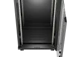 SZAFA INSTALACYJNA RACK STOJĄCA 19" 24U 600X600 CZARNA DRZWI PRZESZKLONE LCD LANBERG (FLAT PACK) V2