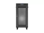 SZAFA INSTALACYJNA RACK STOJĄCA 19" 24U 600X800 CZARNA DRZWI PERFOROWANE LCD LANBERG (FLAT PACK) V2