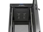 SZAFA INSTALACYJNA RACK STOJĄCA 19" 24U 600X800 CZARNA DRZWI PERFOROWANE LCD LANBERG (FLAT PACK) V2