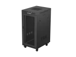 SZAFA INSTALACYJNA RACK STOJĄCA 19" 24U 600X800 CZARNA DRZWI PERFOROWANE LCD LANBERG (FLAT PACK) V2