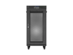 SZAFA INSTALACYJNA RACK STOJĄCA 19" 24U 600X800 CZARNA DRZWI PERFOROWANE LCD LANBERG (FLAT PACK) V2