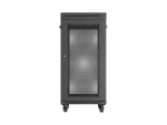 SZAFA INSTALACYJNA RACK STOJĄCA 19" 24U 600X800 CZARNA DRZWI PERFOROWANE LCD LANBERG (FLAT PACK) V2