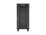 SZAFA INSTALACYJNA RACK STOJĄCA 19" 24U 600X800 CZARNA DRZWI PRZESZKLONE LCD LANBERG (FLAT PACK) V2