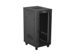 SZAFA INSTALACYJNA RACK STOJĄCA 19" 24U 600X800 CZARNA DRZWI PRZESZKLONE LCD LANBERG (FLAT PACK) V2