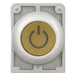 M30C-FDL-Y-X162 Podśw.przycisk 30mm płaski, żółty, X162