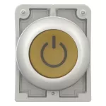 M30C-FDL-Y-X162 Podśw.przycisk 30mm płaski, żółty, X162