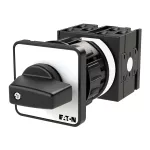 T0-3-8232/EZ Przełącznik krokowy, Styki: 5, 20 A, tabliczka: 1-5, 45 °, 5 kroków, 45°, bez samopowrotu, montaż natablicowy 22,3 mm, pokrętło czarne bez możliwości blokady