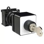 T0-1-102/Z/S Przełącznik Zał.-Wył., 2 bieg., 20 A, napęd kluczykowy S-T0, tabliczka 0-1, 90 °, bez samopowrotu, montaż rozłączny, mechanizm blokady przekręcenia kluczyka S-T0