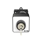 T0-1-102/Z/S Przełącznik Zał.-Wył., 2 bieg., 20 A, napęd kluczykowy S-T0, tabliczka 0-1, 90 °, bez samopowrotu, montaż rozłączny, mechanizm blokady przekręcenia kluczyka S-T0