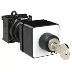 T0-1-102/Z/S Przełącznik Zał.-Wył., 2 bieg., 20 A, napęd kluczykowy S-T0, tabliczka 0-1, 90 °, bez samopowrotu, montaż rozłączny, mechanizm blokady przekręcenia kluczyka S-T0