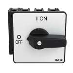 P3-63/E/N Przełącznik Zał.-Wył., 3 bieg. + N, 63 A, montaż natablicowy, pokrętło czarne bez możliwości blokady